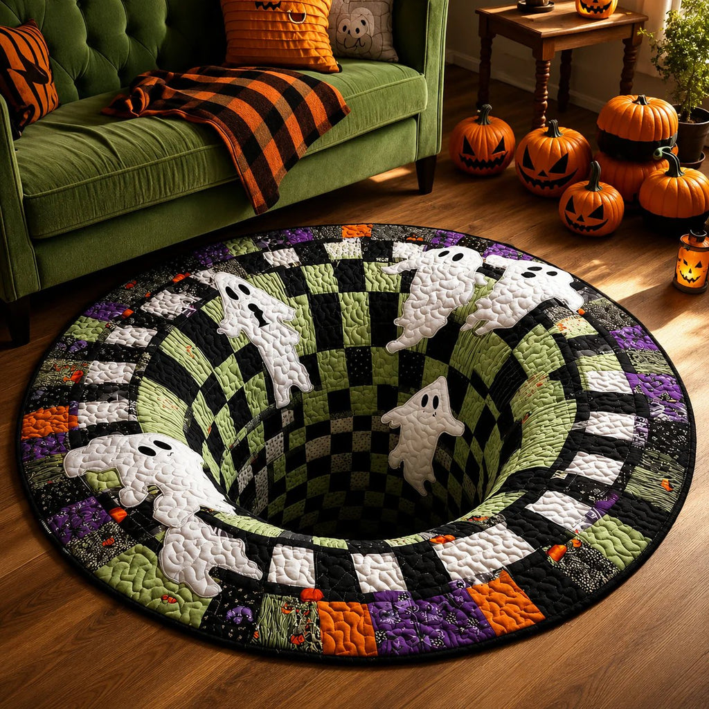 ⭐2026 USA Sale: Up to 50% OFF -3D Skeleton Vortex Quilted Round Halloween Rug