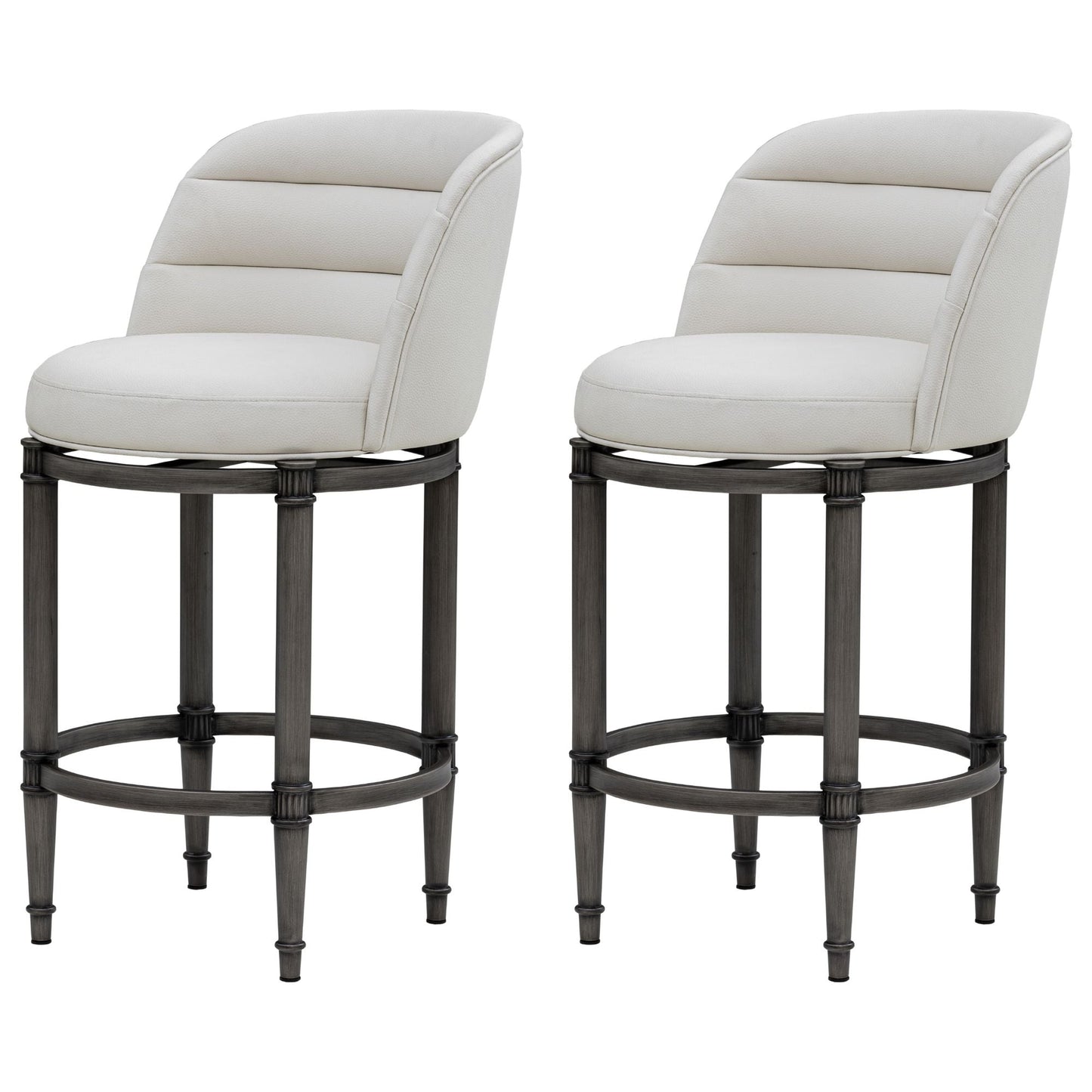 Eunice - Faux Leather Upholstered Swivel Counter Height Barstool