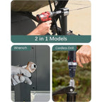 Stainless Steel Trailer Jack Electric Drill Adapter