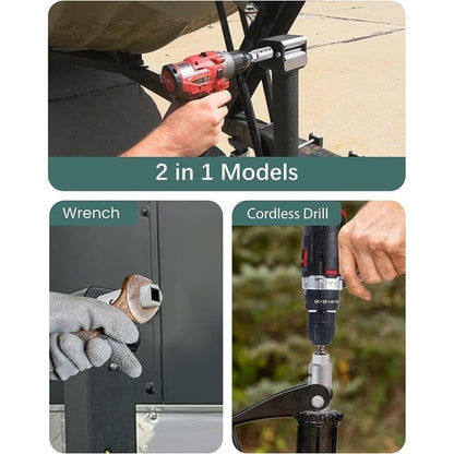 Stainless Steel Trailer Jack Electric Drill Adapter