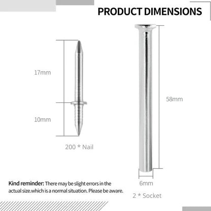 ✨Double-Head Skirting Thread Seamless Nail, Skirting Line Without Marks Nail, Invisible Security Screws Equipped with Nail Specific Sleeve Tool