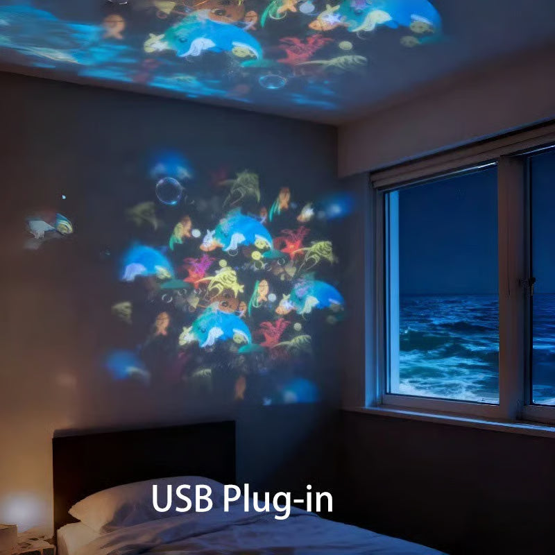 Dynamic rotating LED light projector