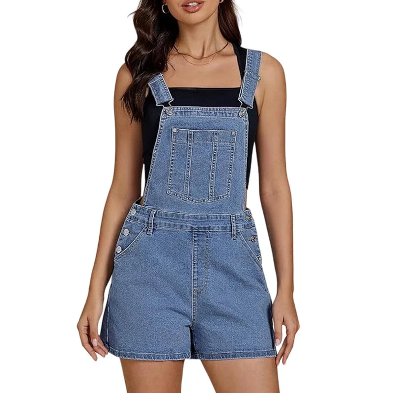 🎉 LIMITED TIME 49% OFF! 🎀 Women's Casual Denim Short Overalls – 50K+ Sold! Loose Relaxed Fit & Multi Pockets 💞
