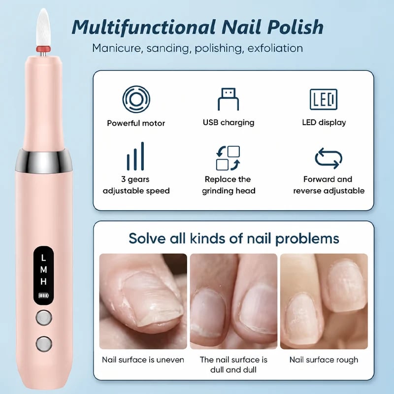 ⏰ 49% OFF💅🔋 Cordless Electric Nail Drill Machine with Charging Base – Professional Manicure at Home! | Portable. Rechargeable & Ready Anytime ✨