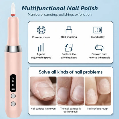 ⏰ 49% OFF💅🔋 Cordless Electric Nail Drill Machine with Charging Base – Professional Manicure at Home! | Portable. Rechargeable & Ready Anytime ✨
