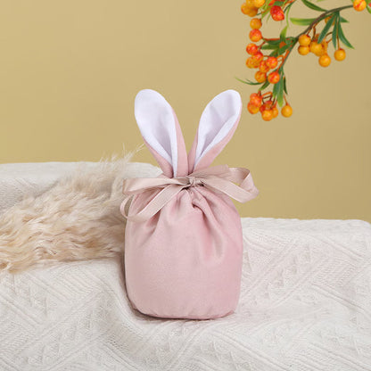 Easter Bunny Velvet Basket