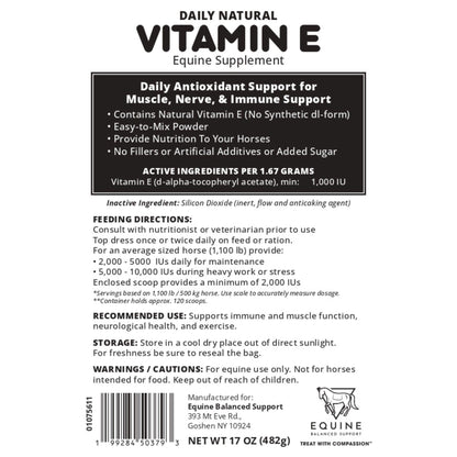 Daily Natural Vitamin E - High Bioavailability Antioxidant Support
