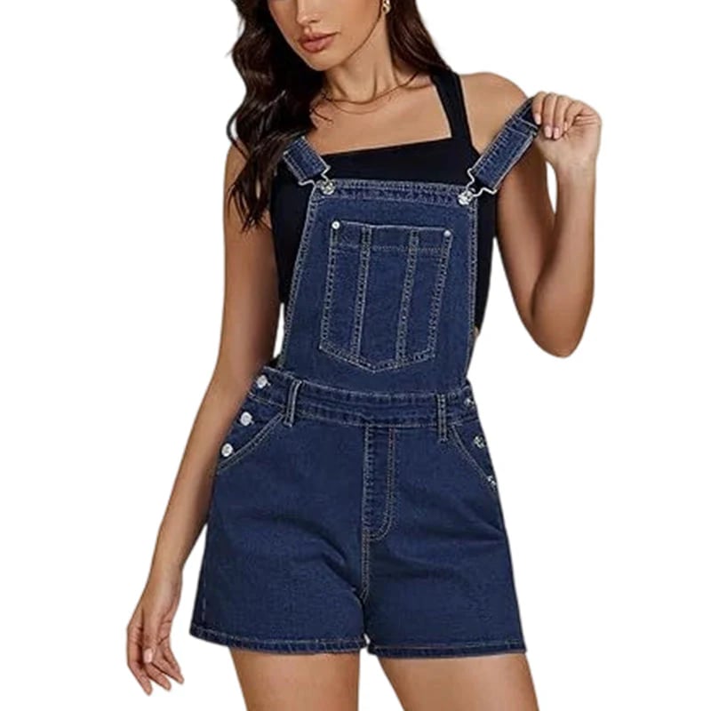 🎉 LIMITED TIME 49% OFF! 🎀 Women's Casual Denim Short Overalls – 50K+ Sold! Loose Relaxed Fit & Multi Pockets 💞
