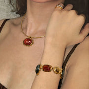 Gem Jewelry Pendant Set