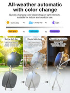 🔥Buy 1 Get 1 Free (2 pairs) – 【Co-Created by Designers】Gypsophila Smart Zoom and Color-Changing Reading Glasses