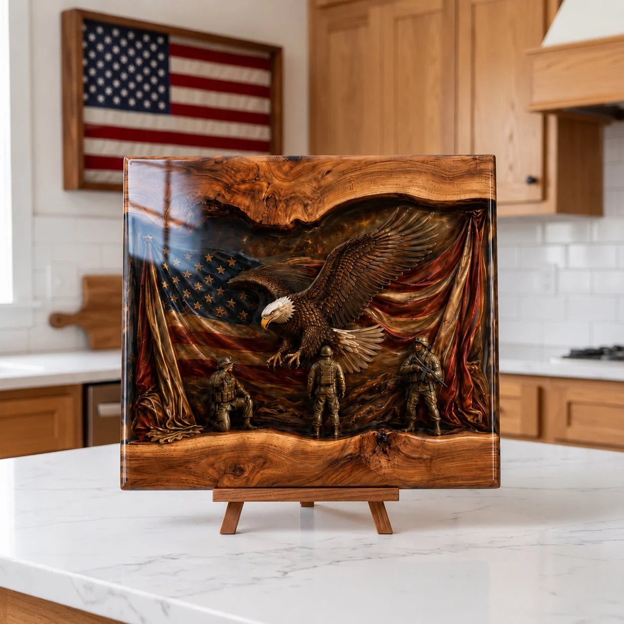 🎖️ Handcrafted Veteran Memorial Display Board – Honor Their Service