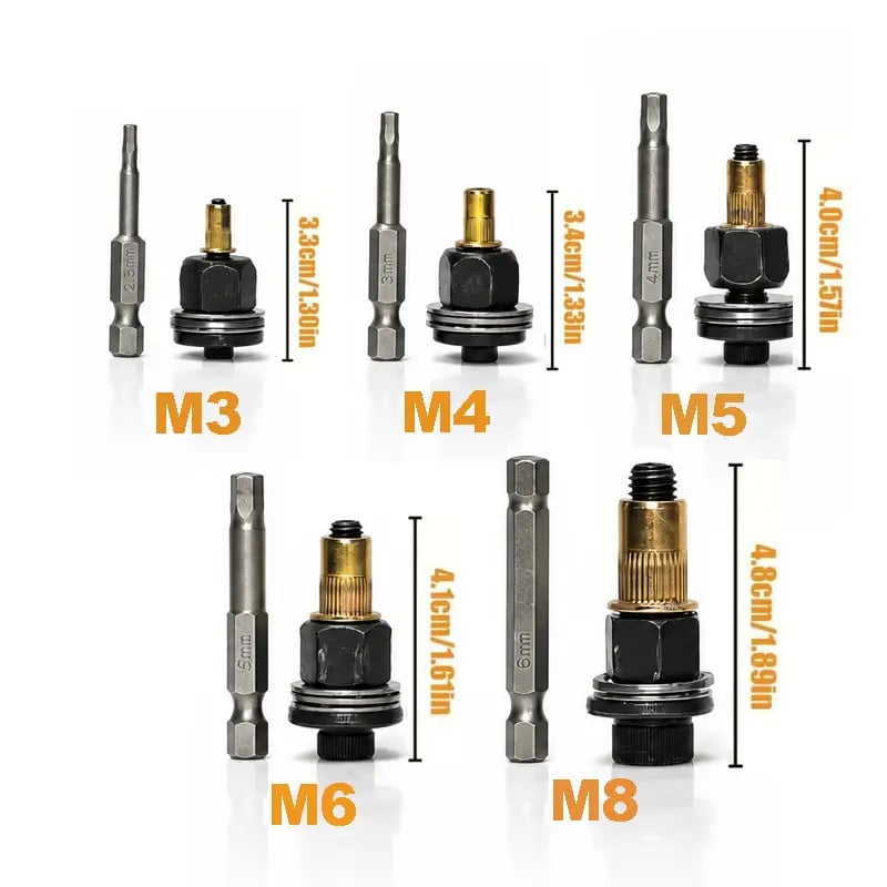 🏆LAST DAY SALE 49% OFF🛠️Head Rivet Nut Tool. M3 M4 M5 M6 M8 Rivnut Kit.Carbon Steel Rivnut Set
