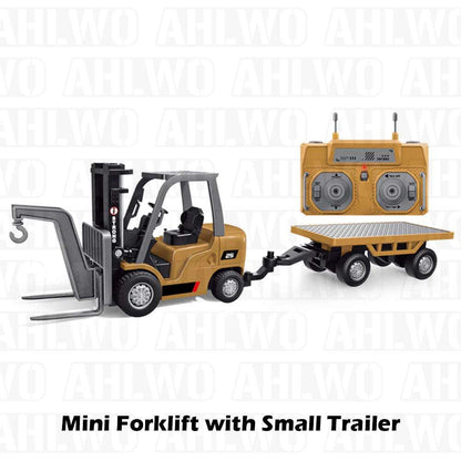RC Construction Vehicle Toy Set with Excavator. Dump Truck. Forklift & Bulldozer