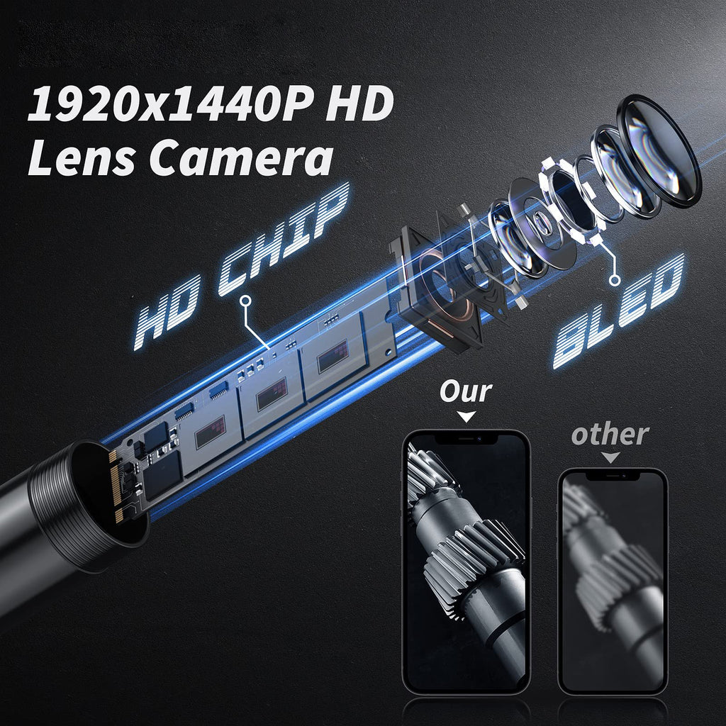 🔥LAST DAY SALE 49% OFF-🔎 Plug-and-Play Endoscope Camera - Compatible with Android & iPhone & ipad for Direct Connection