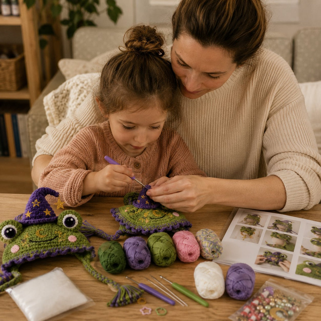 🐉✨ Fantasy Hood Hat DIY Crochet Kit | Premium Soft Yarn Materials with Step-by-Step Guide DIY Handmade Wearable Character Hood 🧶🎭