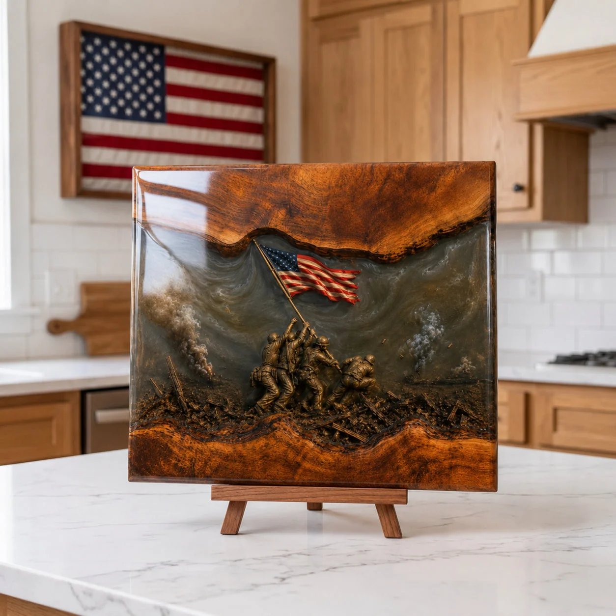 🎖️ Handcrafted Veteran Memorial Display Board – Honor Their Service