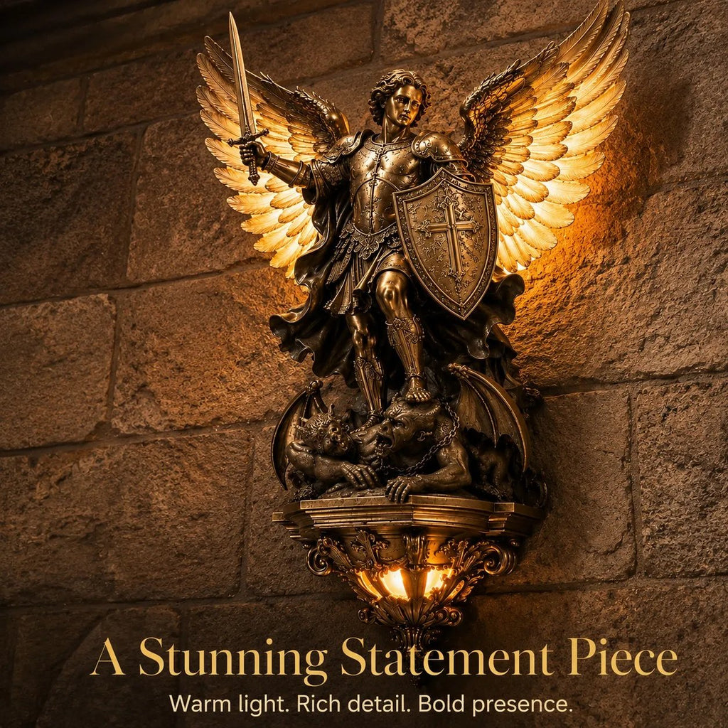 🕊️St. Michael Guardian Angel Wall Light