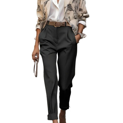 Women's High Waist Ankle-Tied Fashion Trousers