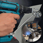 Metal Nibbler Drill Attachment – Effortless Clean Cuts Through Steel, Aluminum, Copper & Plastic Panels