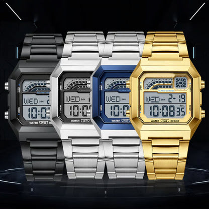 🔥Hot Sale Deals-Unisex-Digitaluhr mit quadratischem Display und Leuchtanzeige
