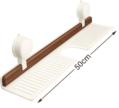 🔥Hot selling💥 Walnut Bathroom, Kitchen Suction Cup Shelf