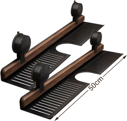 🔥Hot selling💥 Walnut Bathroom, Kitchen Suction Cup Shelf