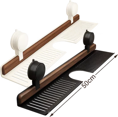 🔥Hot selling💥 Walnut Bathroom, Kitchen Suction Cup Shelf