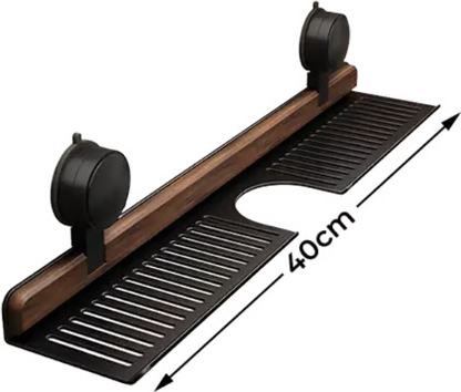 🔥Hot selling💥 Walnut Bathroom, Kitchen Suction Cup Shelf