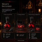 🦇 Gotische Vampirschloss-Whiskykaraffe & Whiskyglas