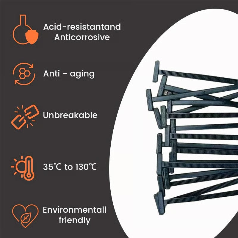 🚗 Instant Car Fix 🔧 Nylon Universal Cable Tie Buckle - For Quick, Secure Vehicle Part Fastening!