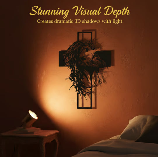 🔥🔥Jesus Cross Iron Sign Christ Wall Art Decor✝️🖼️ Elevate Your Space with Spiritual Elegance 🙌✨