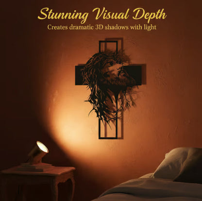 🔥🔥Jesus Cross Iron Sign Christ Wall Art Decor✝️🖼️ Elevate Your Space with Spiritual Elegance 🙌✨