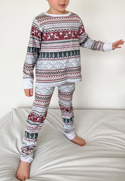 Christmas Print Matching Family Christmas Pajamas-Dog Pajamas Included