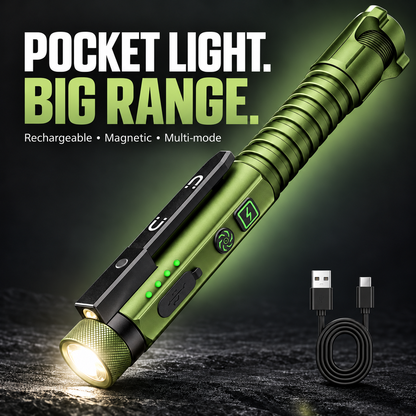 11-Mode Magnetic EDC Flashlight | USB-C Rechargeable