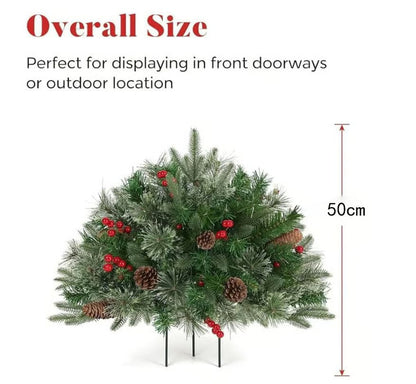 Lighted Artificia Christmas Pots