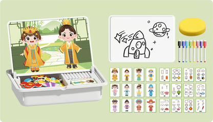 Magnetic Puzzles Face Dress Up Travel Game Double Side Preschool Educational Learning Toy for Kids