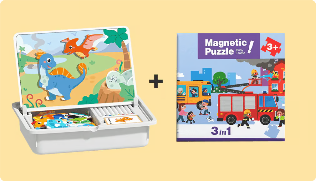 Magnetic Puzzles Face Dress Up Travel Game Double Side Preschool Educational Learning Toy for Kids