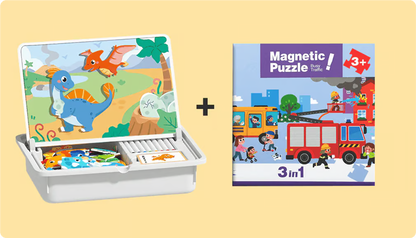 Magnetic Puzzles Face Dress Up Travel Game Double Side Preschool Educational Learning Toy for Kids
