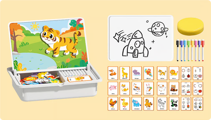 Magnetic Puzzles Face Dress Up Travel Game Double Side Preschool Educational Learning Toy for Kids