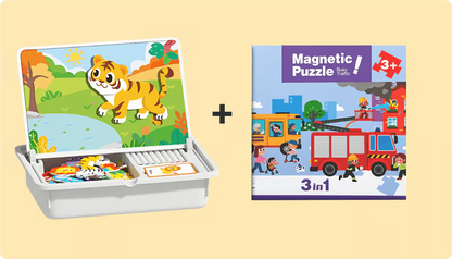 Magnetic Puzzles Face Dress Up Travel Game Double Side Preschool Educational Learning Toy for Kids