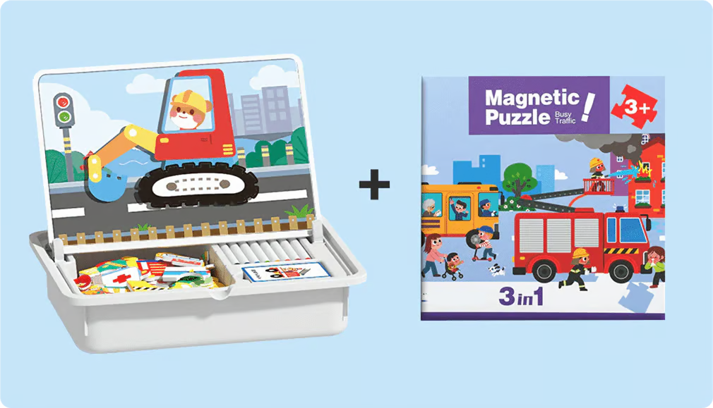 Magnetic Puzzles Face Dress Up Travel Game Double Side Preschool Educational Learning Toy for Kids