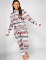 Christmas Print Matching Family Christmas Pajamas-Dog Pajamas Included