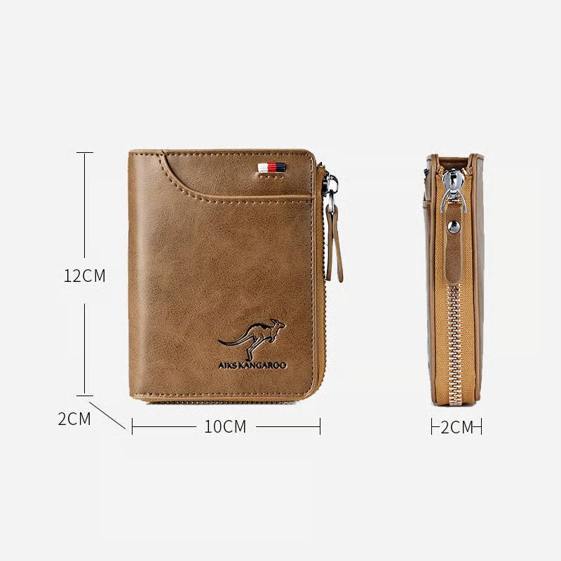 🎁-Men Wallet Zipper  Purse ( RFID PROTECTED )