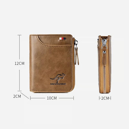 🎁-Men Wallet Zipper  Purse ( RFID PROTECTED )