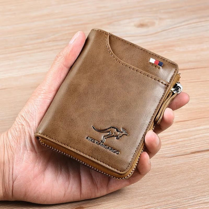 🎁-Men Wallet Zipper  Purse ( RFID PROTECTED )