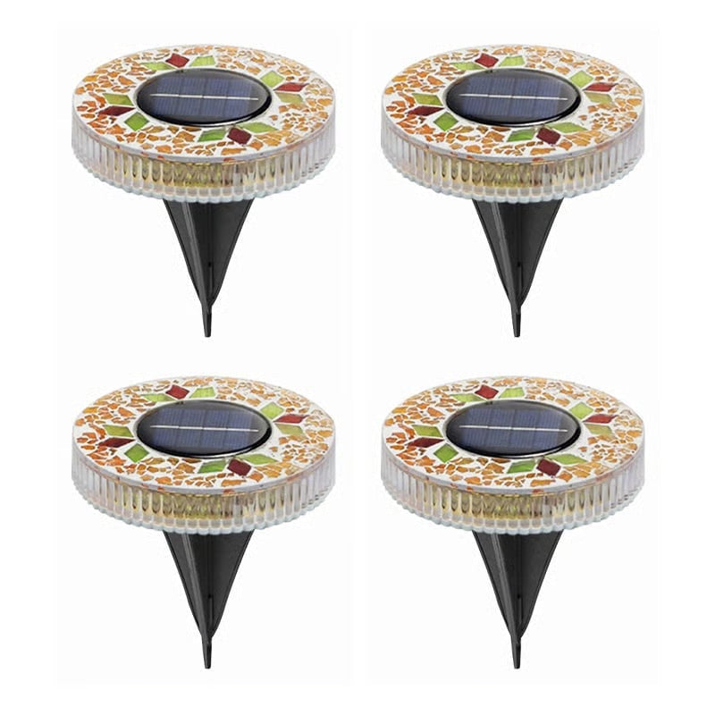 Mosaic Solar Disk Lights