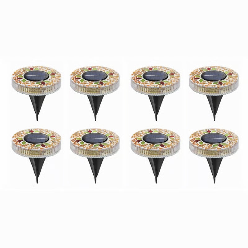 Mosaic Solar Disk Lights