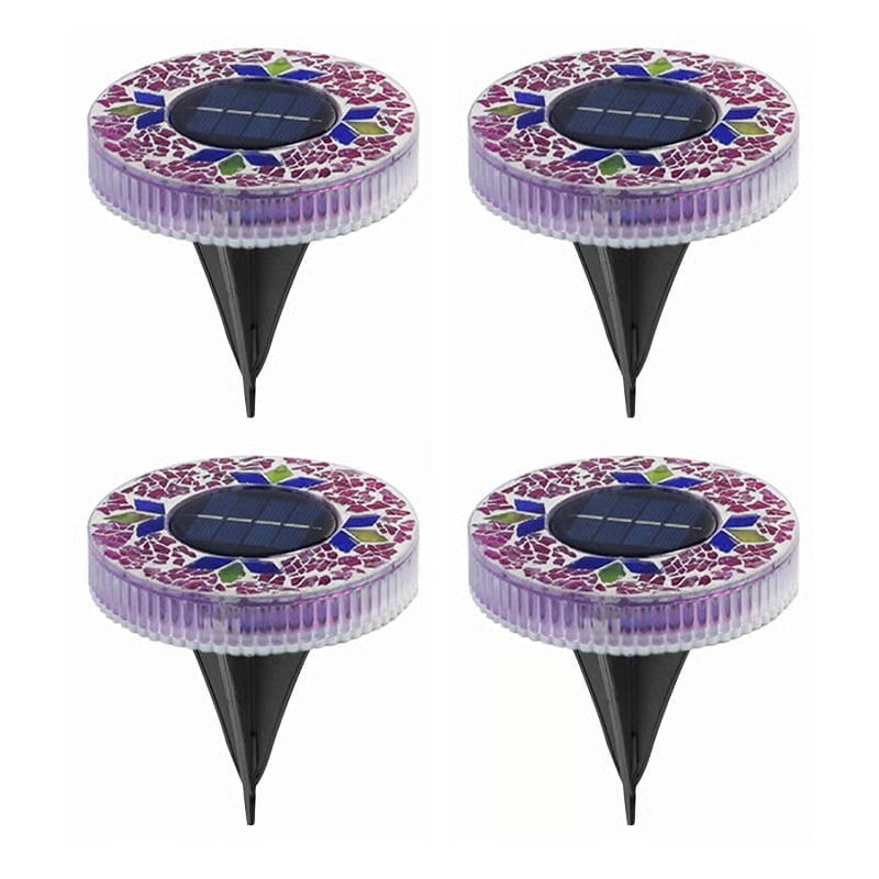 Mosaic Solar Disk Lights