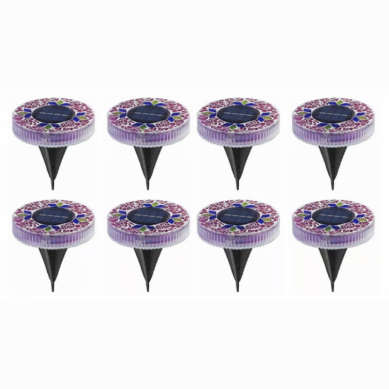 Mosaic Solar Disk Lights