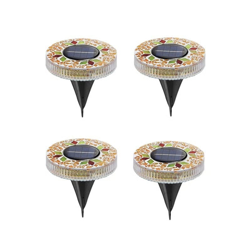 Mosaic Solar Disk Lights